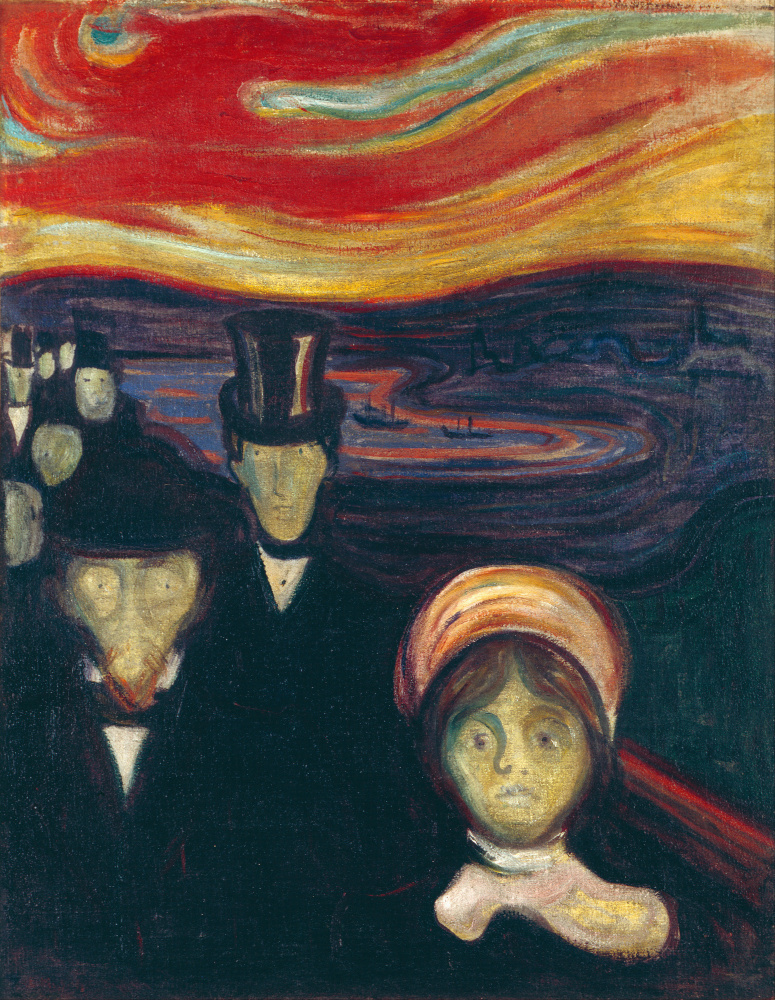 Anxiety van Edvard Munch
