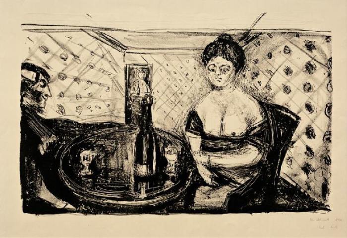 Bordellszene: Zum süßen Mädel van Edvard Munch