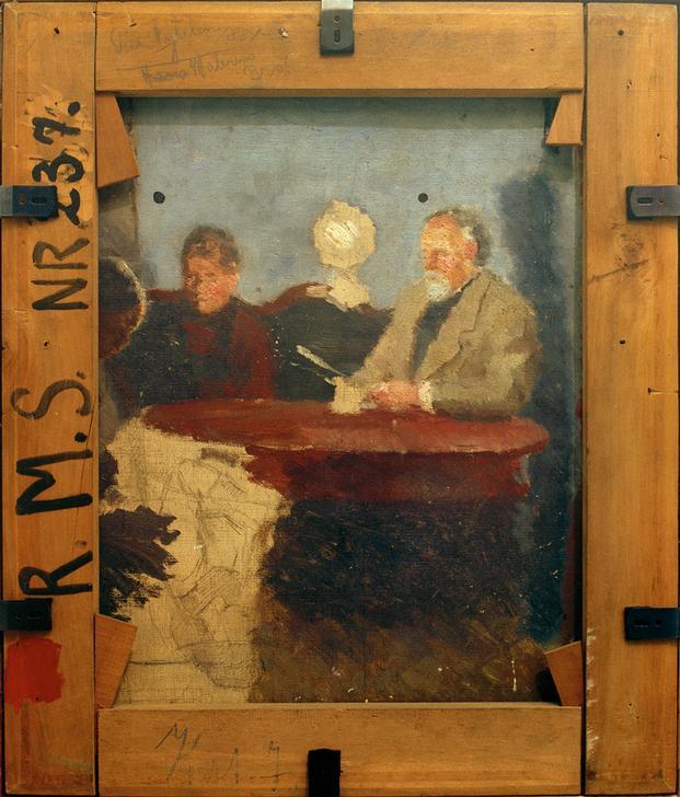 Christian Munch at the Sitting Room Table van Edvard Munch