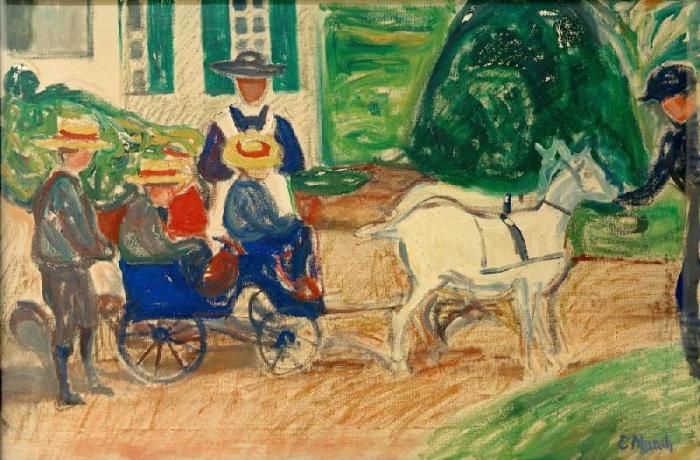 The Goat and Cart van Edvard Munch