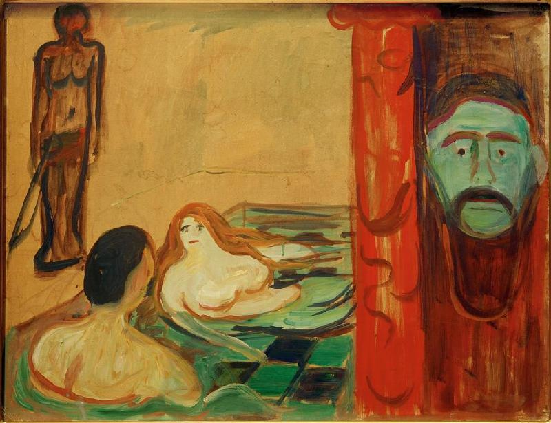 Jealousy in  the Bath van Edvard Munch