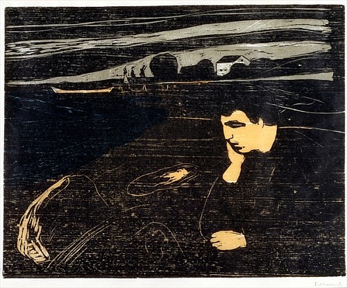 Evening van Edvard Munch