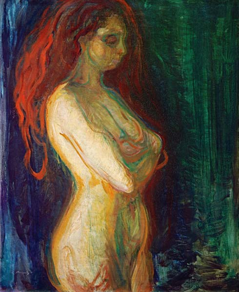 Female Nude Study van Edvard Munch