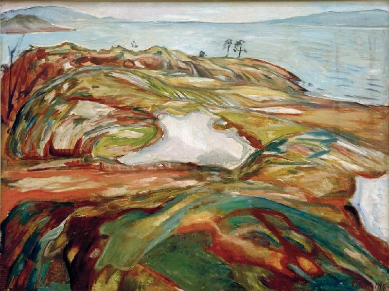 Big coastal landscape van Edvard Munch