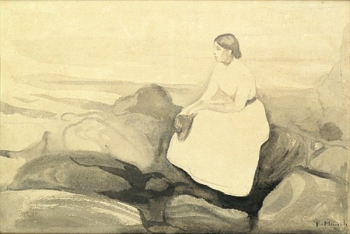 Inger on the Beach van Edvard Munch