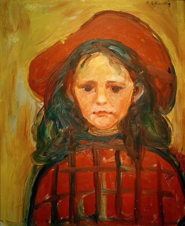 Girl with red hat van Edvard Munch