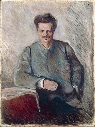 Portrait of Johan August Strindberg  van Edvard Munch