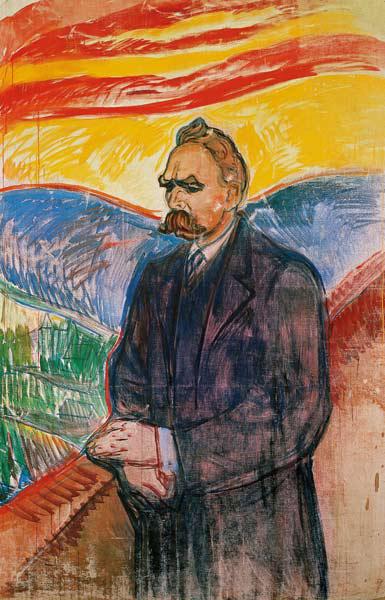 Portret van Friedrich Nietzsche - Edvard Munch