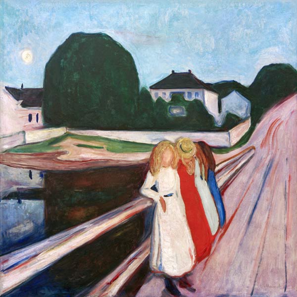 Four Girls on the Bridge 1905 van Edvard Munch
