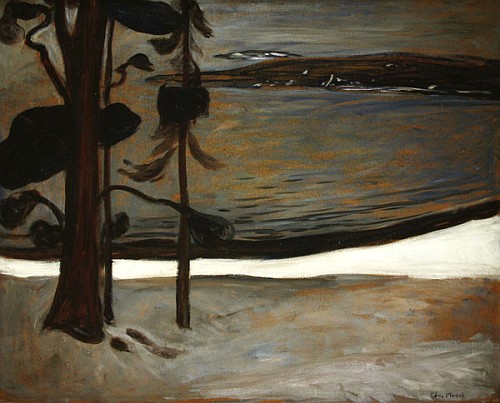 Winter in Nordstrand van Edvard Munch