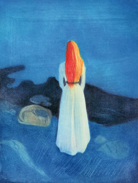 Young Girl on a Jetty  van Edvard Munch