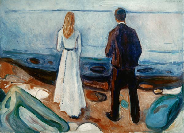 Two people. The lonely van Edvard Munch