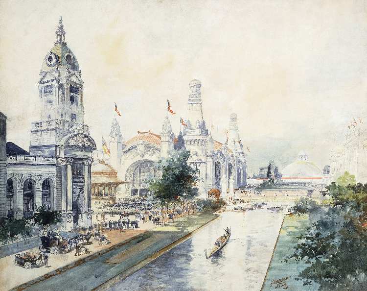 Der Canal Grande auf der St  Louis Exposition van Edward Biedermann