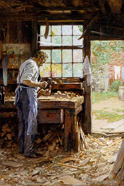 Village Carpenter van Edward Henry Potthast