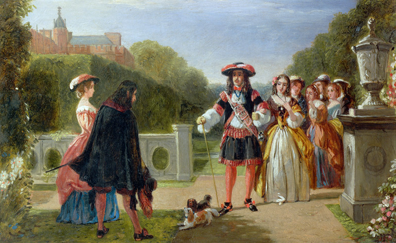 King Charles II (1630-85) and Nell Gwynne (1650-87) van Edward Matthew Ward
