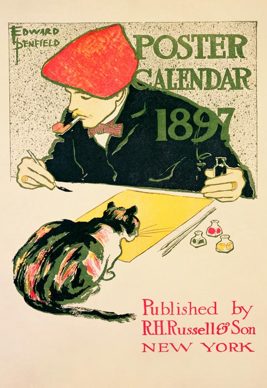 Poster Calendar, pub. by R.H. Russell & Son van Edward Penfield