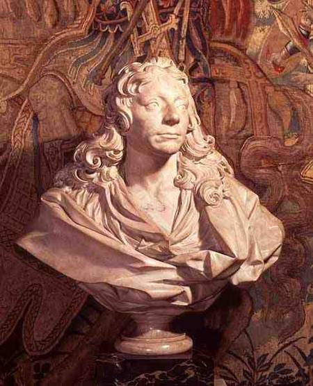 Portrait bust of Sir Christopher Wren (1632-1723) van Edward Pierce