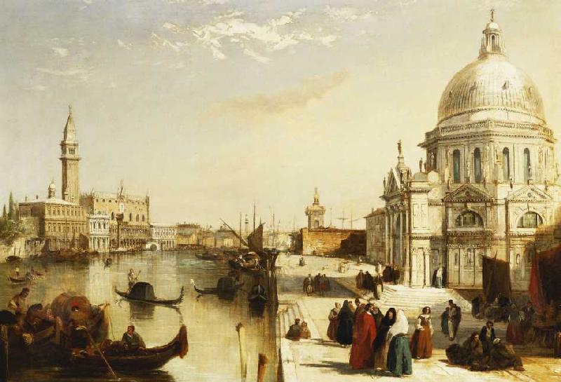 Der Canal Grande mit Santa Maria Della Salute, Venedig. van Edward Pritchett