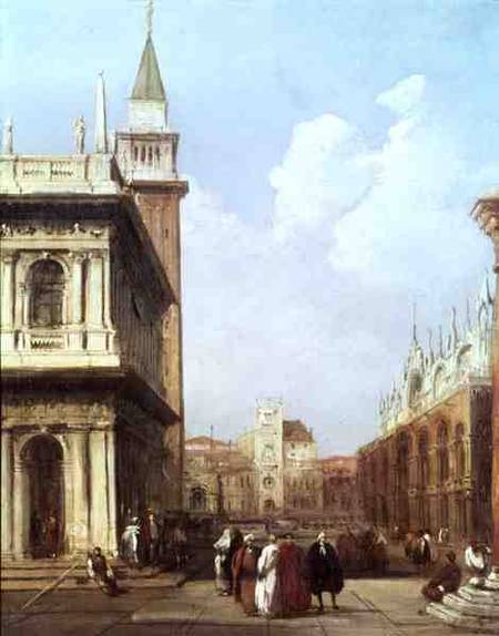 Venice from the Piazzetta looking towards Codussi's Clock Tower van Edward Pritchett