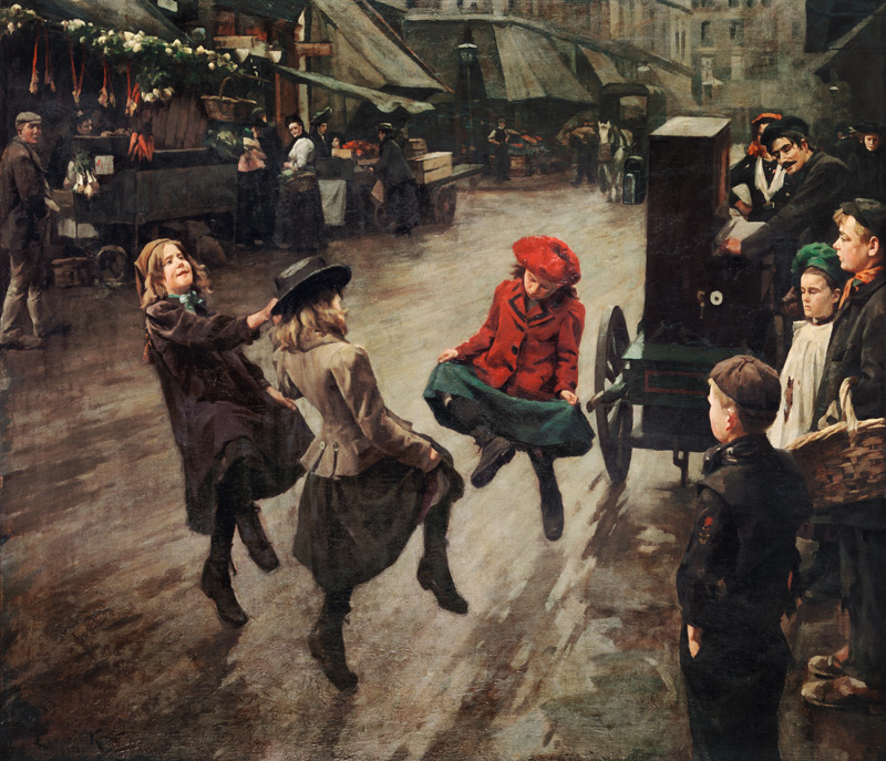 London Street Children, 1904 (oil on canvas) van Edward R. King