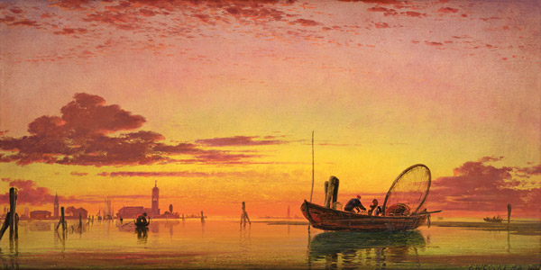 Mazzorto on the Lagoon, Venice van Edward William Cooke