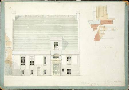 Front Elevation of House for J.A.M. Whistler Esq, Tite Street, Chelsea van Edward William Godwin