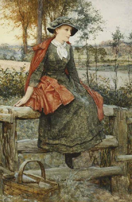 Der Rote Umhang, 1883 van Edward Killingworth Johnson