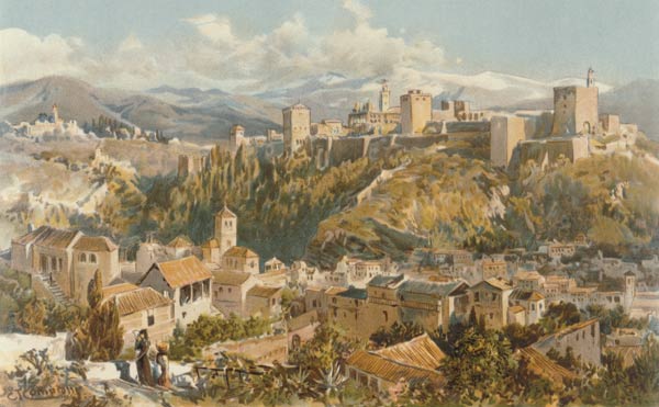 View of the Alhambra , Compton van Edward Thomas Compton