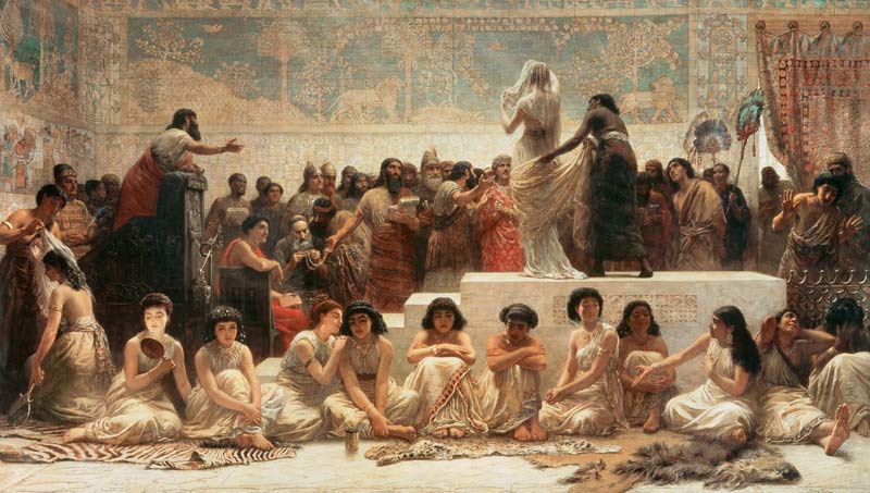 Der babylonische Heiratsmarkt van Edwin Long