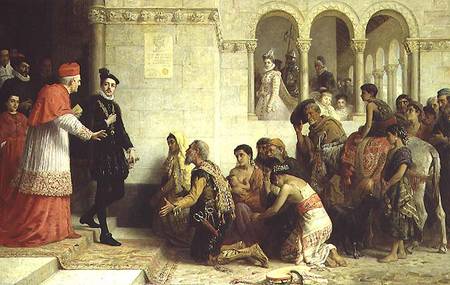 The Supplicants. The Expulsion of the Gypsies from Spain van Edwin Long