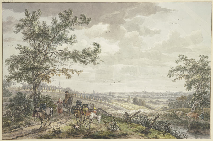 Landschaft bei Hilversum van Egbert van Drielst