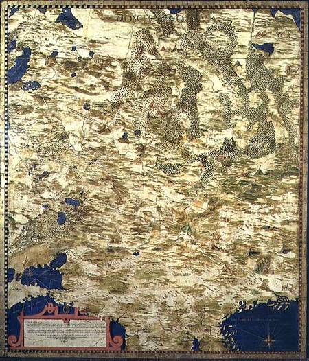 Map of Sixteenth Century Russia van Egnazio Bonsignori