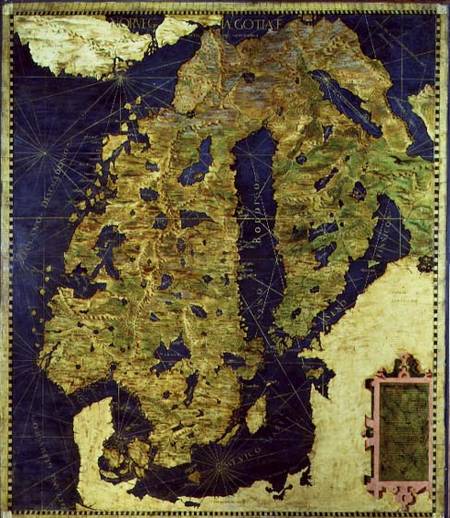 Map of Sixteenth Century Scandinavia van Egnazio Bonsignori