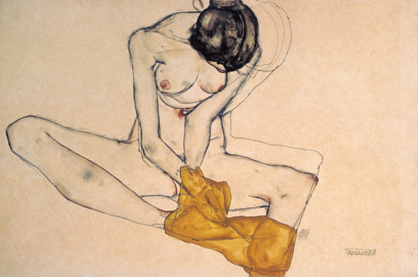 Female Nude van Egon Schiele
