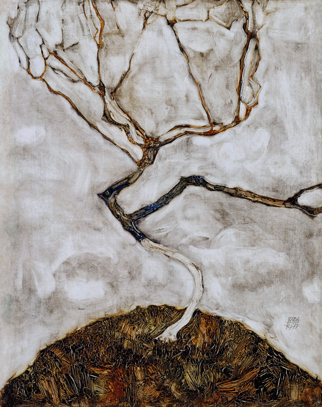 Small Tree in Late Autumn van Egon Schiele