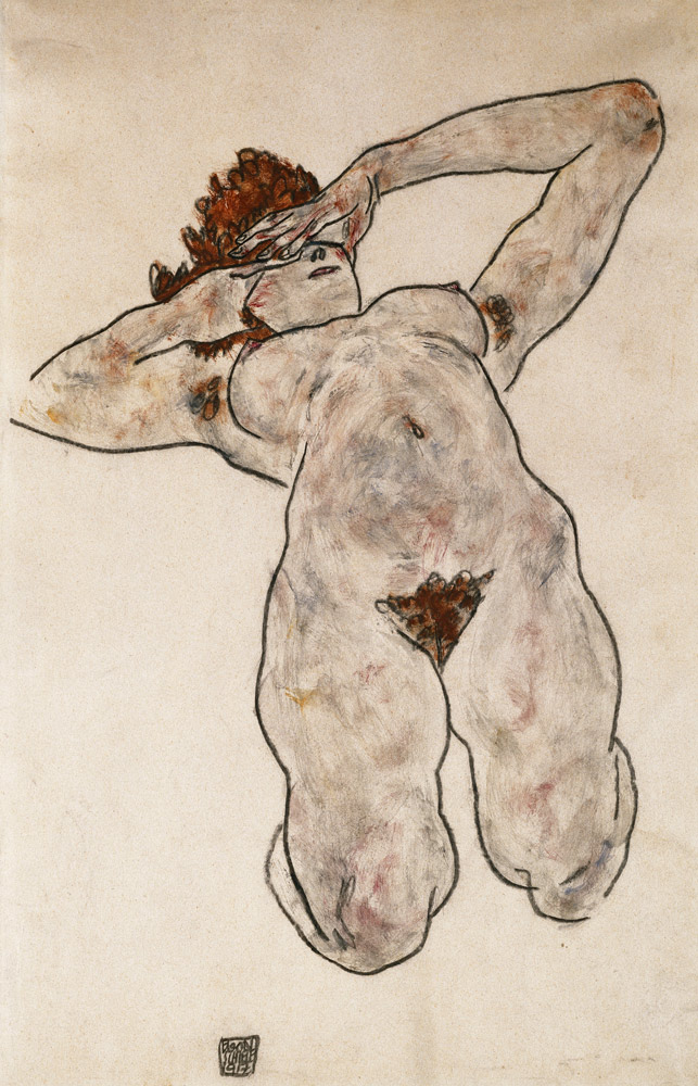 Liegende Nackte van Egon Schiele