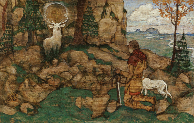 The vision of Saint Hubert van Egon Schiele