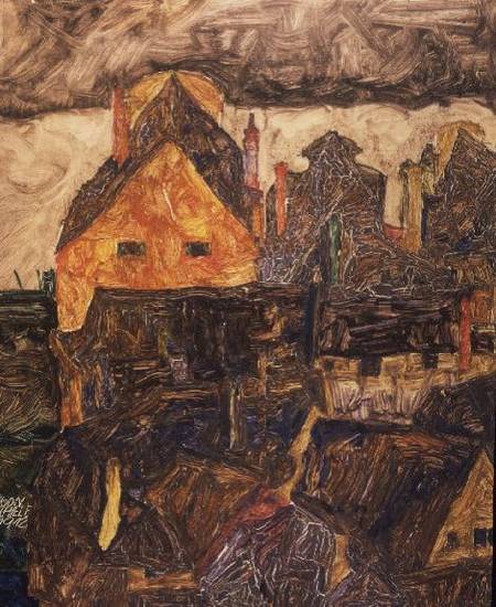 Krumau on the Molde van Egon Schiele