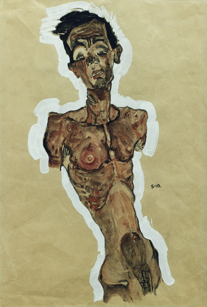 Self-Portrait Nude 1910 van Egon Schiele