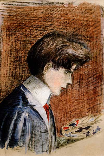 Self-portrait 1905 van Egon Schiele