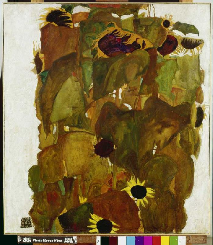 Sonnenblumen van Egon Schiele