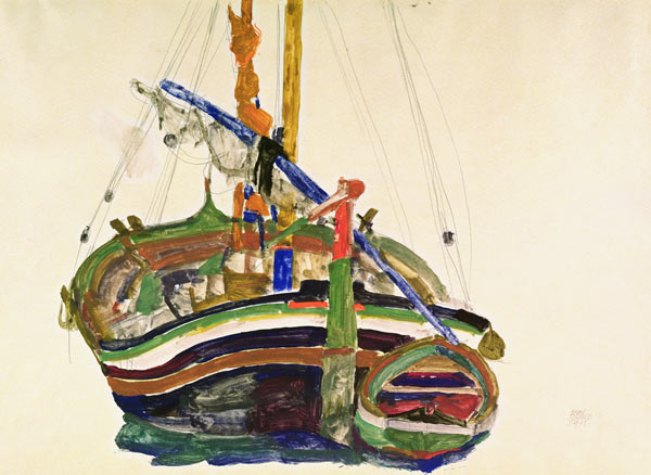 Trieste Fishing Boat van Egon Schiele