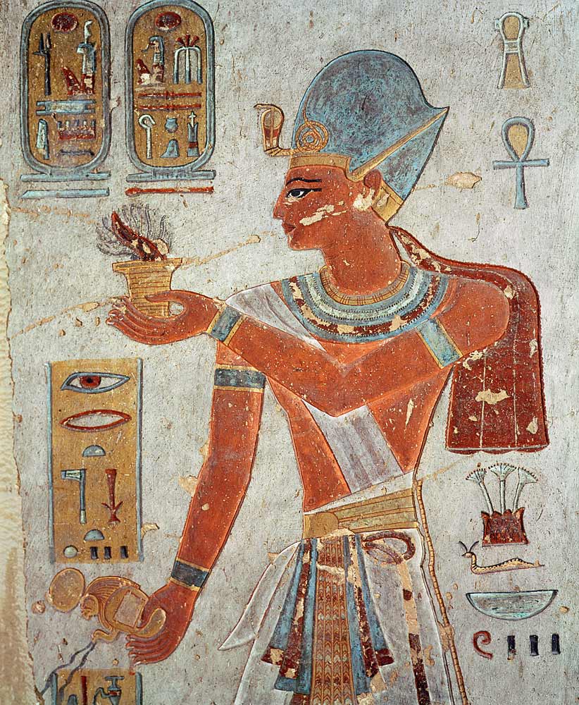 Ramesses II: Dressed for War (Wall Painting) van Egyptian