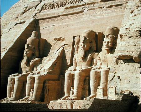 Colossal statues of Ramesses II, from the Temple of Ramesses II, New Kingdom van Egyptian
