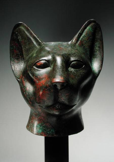 Head of a cat, Late Period van Egyptian