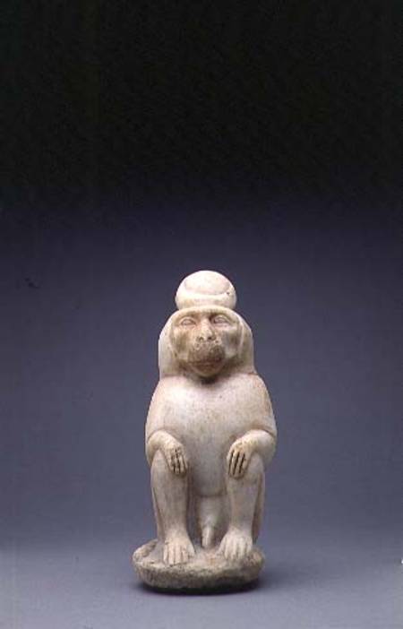 Marble figure of the Baboon of the God Toth van Egyptian