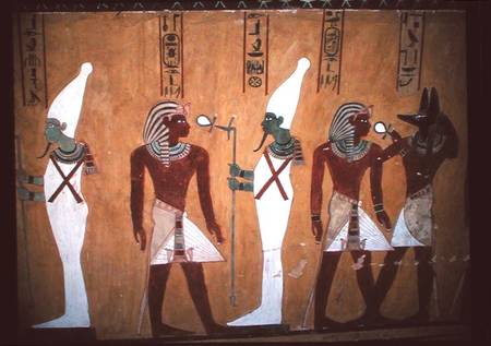 Mural in the tomb of Thutmosis IV (c.1400-1390 BC) van Egyptian