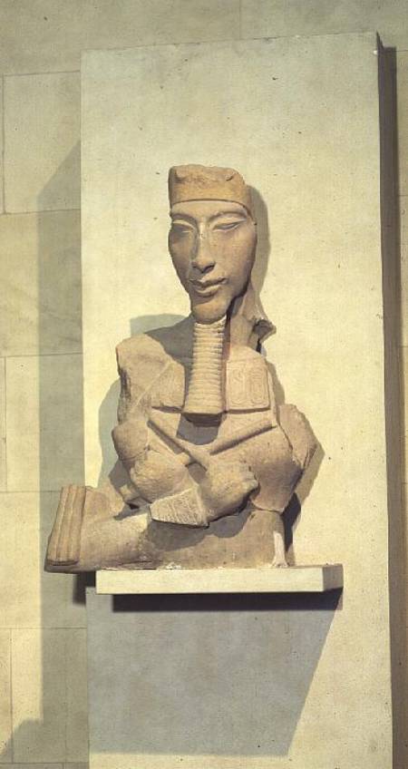 Osiride pillar of Amenophis IV (Akhenaten) from Karnak, New Kingdom van Egyptian