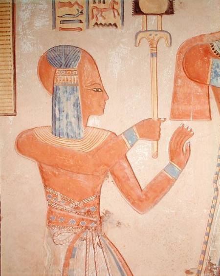 Portrait of the dead prince, from the Tomb of Amen-Her-Khepshef, Ramesside Period van Egyptian