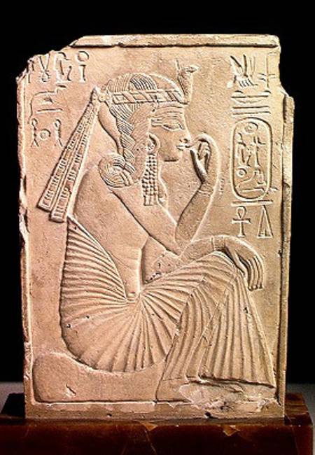 Relief depicting Ramesses II (1279-1213 BC) as a child, New Kingdom van Egyptian